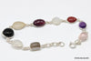 925 SOLID STERLING SILVER NATURAL GEMSTONES HANDMADE BRACELET,8 INCHES
