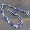 925 SOLID STERLING SILVER NATURAL AMETHYST HANDMADE BRACELET,8 INCHES