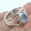 925 SOLID STERLING SILVER NATURAL RAINBOW MOONSTONE GEMSTONES HANDMADE RING, ALL SIZES AVAILABLE