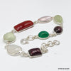 925 SOLID STERLING SILVER NATURAL GEMSTONES HANDMADE BRACELET,8 INCHES
