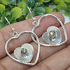 925 SOLID STERLING SILVER NATURAL LABRADORITE GEMSTONE HOOK EARRING