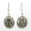 925 SOLID STERLING SILVER NATURAL LABRADORITE GEMSTONE HOOK EARRING
