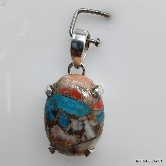 925 SOLID STERLING SILVER NATURAL GEMSTONES HANDMADE PENDANT PACK OF 6 PIECES