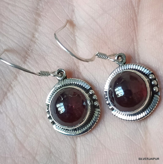 925 SOLID STERLING SILVER NATURAL TIGER EYE GEMSTONE HOOK EARRING