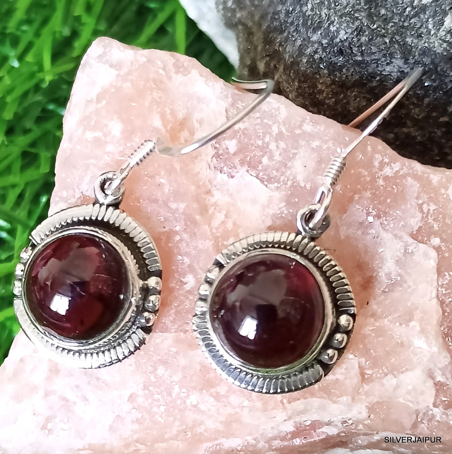 925 SOLID STERLING SILVER NATURAL TIGER EYE GEMSTONE HOOK EARRING