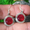 925 SOLID STERLING SILVER NATURAL RUBY GEMSTONE HOOK EARRING