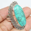 925 SOLID STERLING SILVER NATURAL TURQUOISE GEMSTONES HANDMADE RING, ALL SIZES AVAILABLE