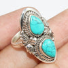 925 SOLID STERLING SILVER NATURAL TURQUOISE GEMSTONES HANDMADE RING, ALL SIZES AVAILABLE