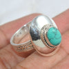 925 SOLID STERLING SILVER NATURAL TURQUOISE GEMSTONES HANDMADE RING, ALL SIZES AVAILABLE
