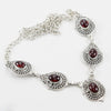 925 SOLID STERLING SILVER NATURAL GARNET HANDMADE NECKLACE,18 INCHES