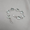925 Sterling Silver Green Amethyst Bracelet Elegant Minimal Jewelry Gift for Her