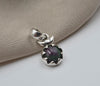 925 Sterling Silver Ruby Zoisite Pendant Natural Round Cabochon Gemstone Floral Necklace Charm