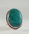 925 SOLID STERLING SILVER NATURAL TURQUOISE GEMSTONES HANDMADE RING, ALL SIZES AVAILABLE