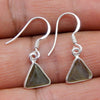 925 SOLID STERLING SILVER NATURAL LABRADORITE GEMSTONE HOOK EARRING