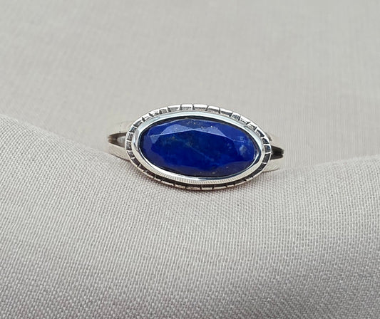 925 SOLID STERLING SILVER NATURAL LAPIS LAZULI GEMSTONE HANDMADE RING, ALL SIZES AVAILABLE (Copy) (Copy) (Copy)