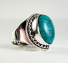 925 SOLID STERLING SILVER NATURAL TURQUOISE GEMSTONES HANDMADE RING, ALL SIZES AVAILABLE