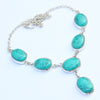 925 SOLID STERLING SILVER NATURAL TIBETAN TURQUOISE HANDMADE NECKLACE,18 INCHES