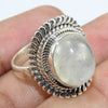 925 SOLID STERLING SILVER NATURAL RAINBOW MOONSTONE GEMSTONES HANDMADE RING, ALL SIZES AVAILABLE