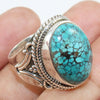 925 SOLID STERLING SILVER NATURAL TURQUOISE GEMSTONES HANDMADE RING, ALL SIZES AVAILABLE