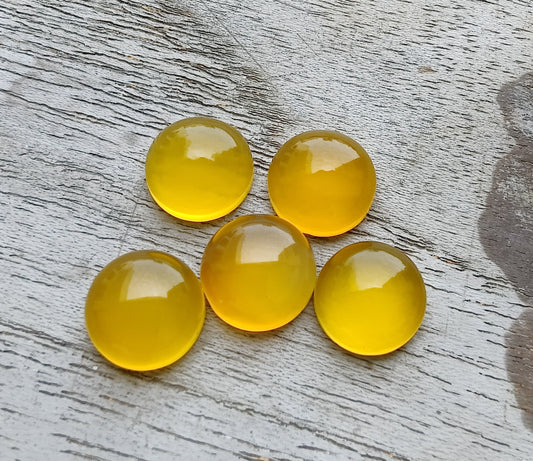 NATURAL MANGO CHALCEDONY ROUND SHAP FLAT BACK CABOCHON CALIBRATED GEMSTONES, ALL CUSTOM SIZES AVAILABLE