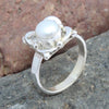 925 SOLID STERLING SILVER NATURAL Mother of Pearl GEMSTONES HANDMADE RING, ALL SIZES AVAILABLE