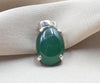 925 Sterling Silver Oval Green Onyx Pendant, Natural Gemstone Charm, Handmade Jewelry