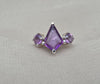 925 SOLID STERLING SILVER NATURAL AMETHYST GEMSTONE HANDMADE RING, ALL SIZES AVAILABLE