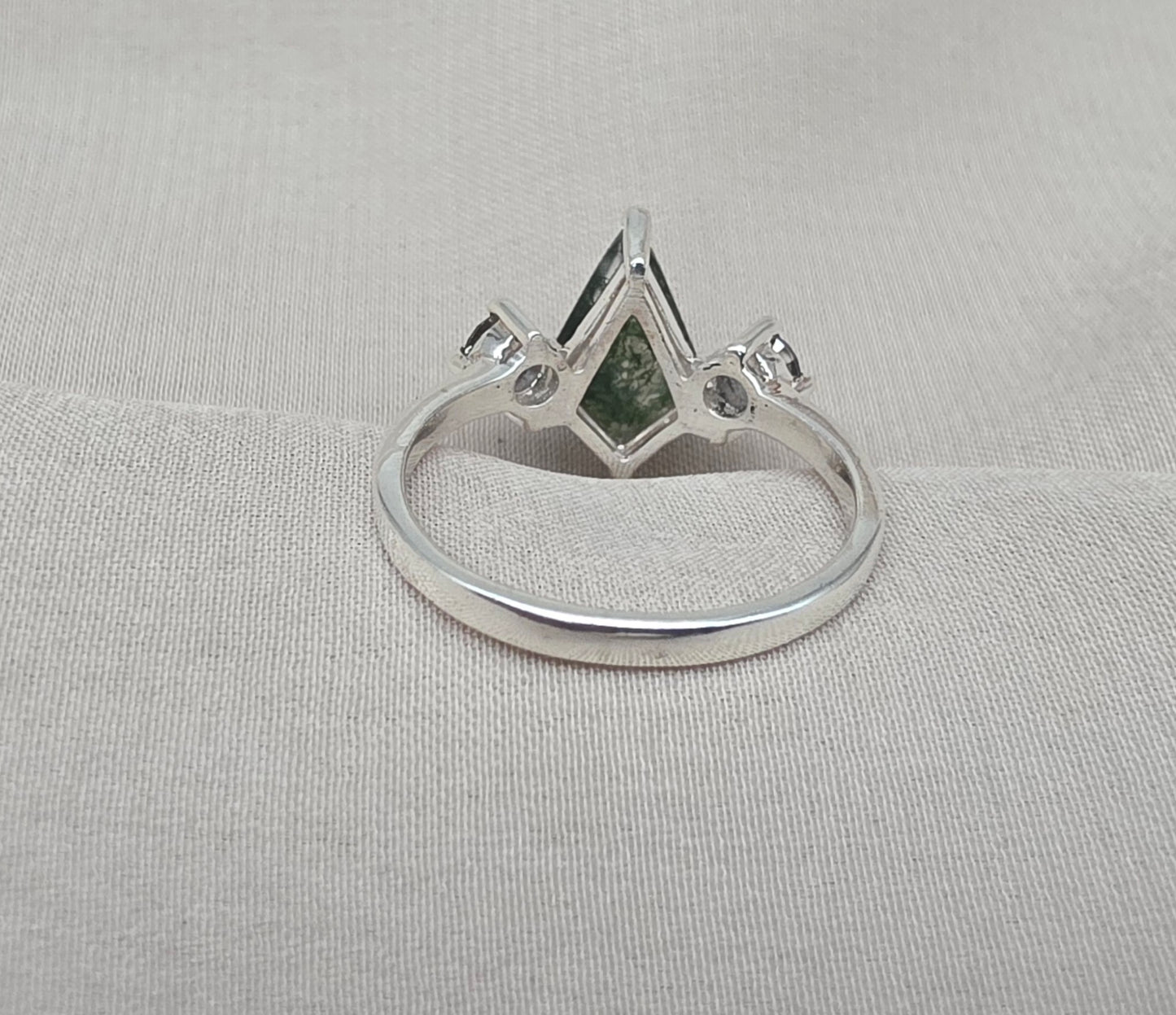 925 SOLID STERLING SILVER NATURAL MOSS AGATE GEMSTONE HANDMADE RING, MYSTIC TOPAZ BRIDAL RING ALL SIZES AVAILABLE