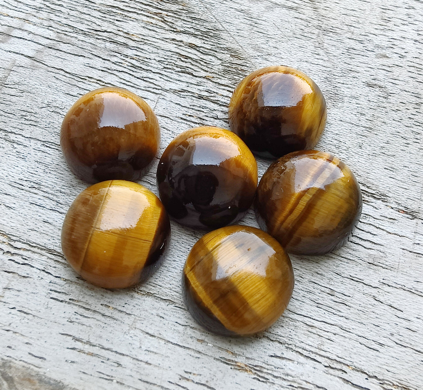 NATURAL TIGER EYE ROUND SHAPE FLAT BACK CABOCHON CALIBRATED GEMSTONES, ALL SIZES AVAILABLE