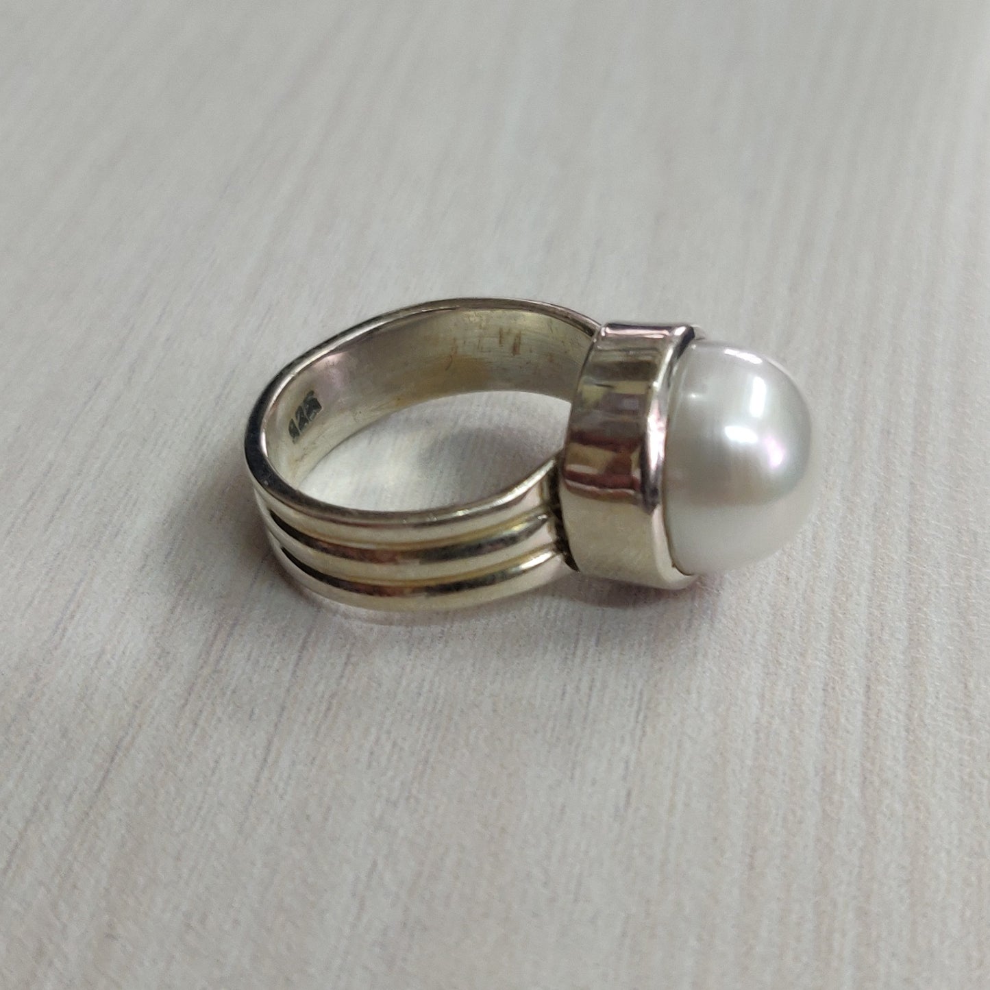 925 SOLID STERLING SILVER NATURAL Mother of Pearl GEMSTONES HANDMADE RING, ALL SIZES AVAILABLE