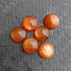 NATURAL SUNSTONE CABOCHON FLAT BACK CALIBRATED GEMSTONES, ALL SIZES AVAILABLE.