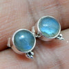 925 SOLID STERLING SILVER NATURAL LABRADORITE GEMSTONE HOOK EARRING