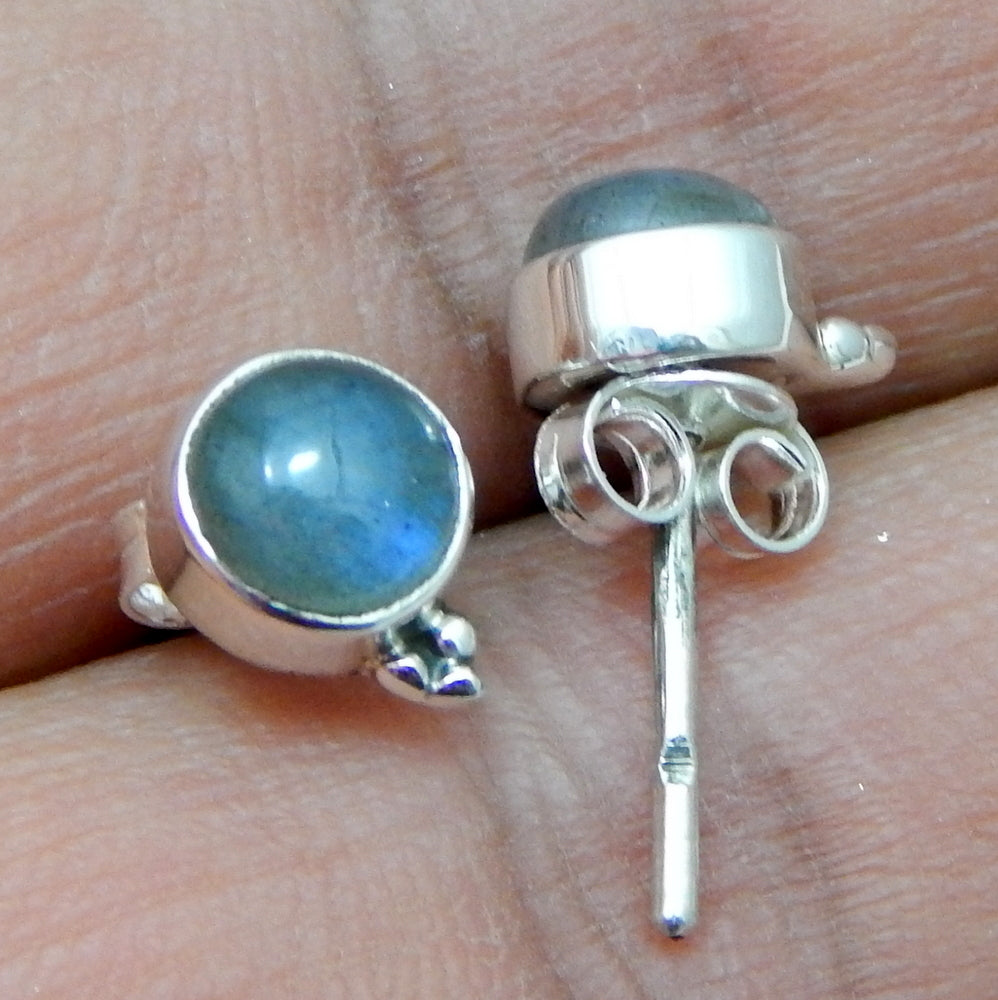 925 SOLID STERLING SILVER NATURAL LABRADORITE GEMSTONE HOOK EARRING