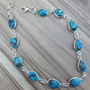 925 SOLID STERLING SILVER NATURAL BLUE COPPER TURQUOISE HANDMADE BRACELET,8 INCHES