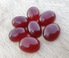 NATURAL RED ONYX CABOCHON FLAT BACK OVAL SHAPE CALIBRATED WHOLESALE GEMSTONES, ALL SIZES AVAILABLE