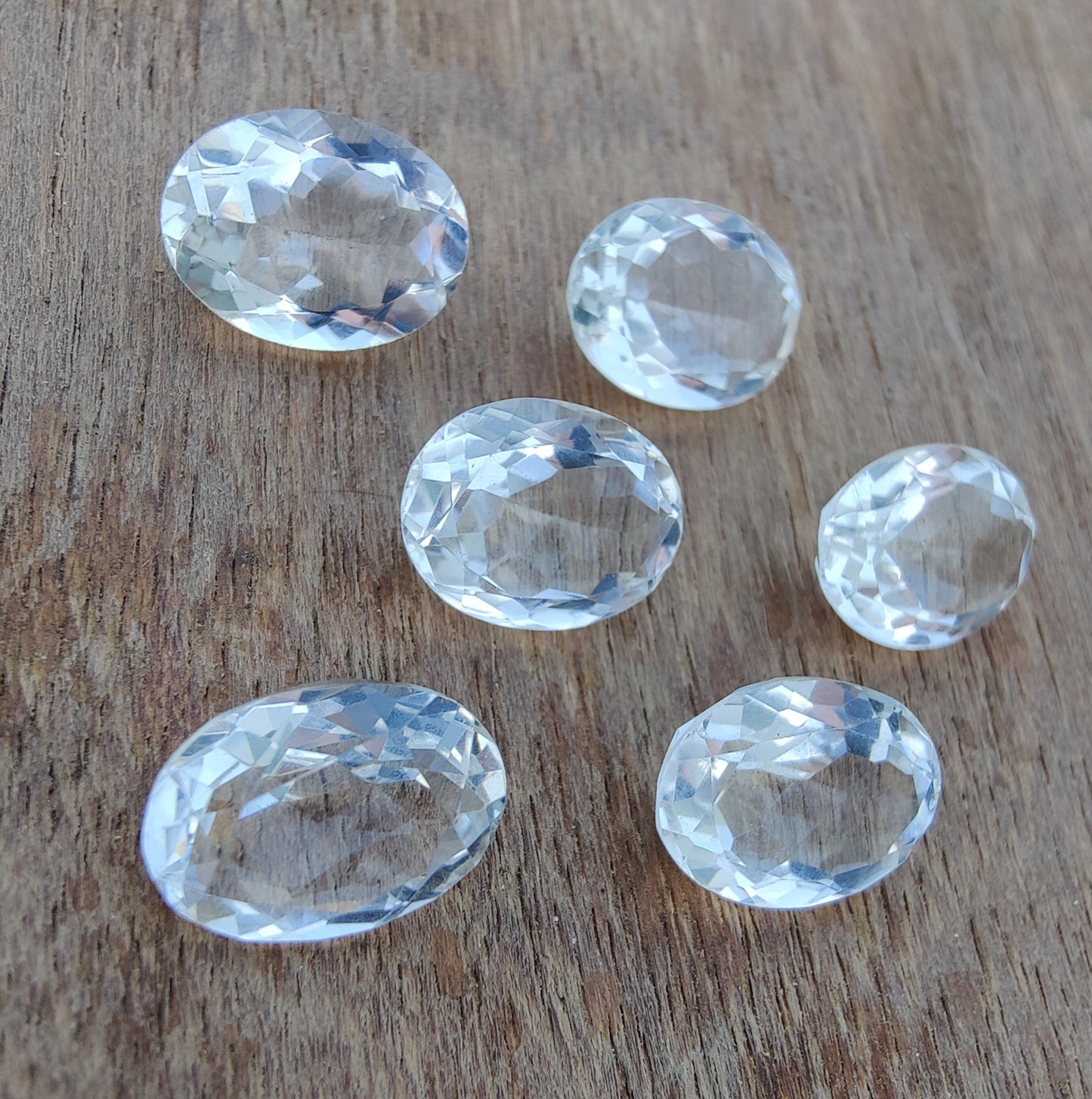 AAA+ QUALITY NATURAL CRYSTAL QUARTZ OVAL SHAPE FACETED CUT CALIBRATED GEMSTONES, ALL SIZES AVAILABLE
