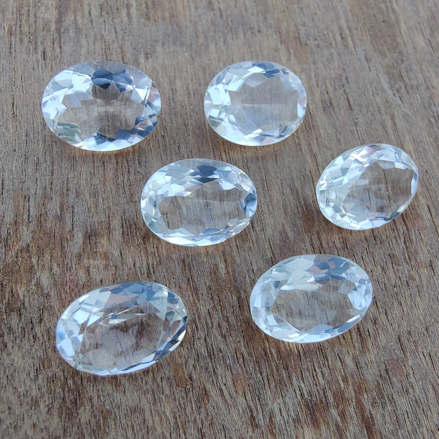 AAA+ QUALITY NATURAL CRYSTAL QUARTZ OVAL SHAPE FACETED CUT CALIBRATED GEMSTONES, ALL SIZES AVAILABLE