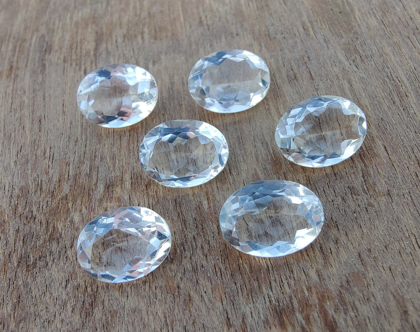 AAA+ QUALITY NATURAL CRYSTAL QUARTZ OVAL SHAPE FACETED CUT CALIBRATED GEMSTONES, ALL SIZES AVAILABLE