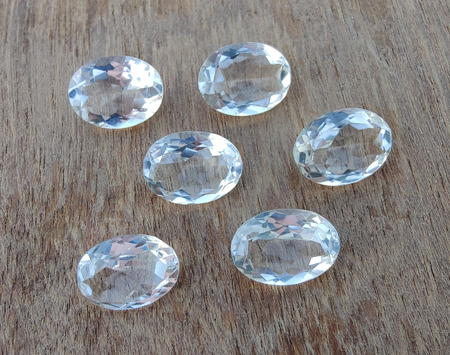 AAA+ QUALITY NATURAL CRYSTAL QUARTZ OVAL SHAPE FACETED CUT CALIBRATED GEMSTONES, ALL SIZES AVAILABLE