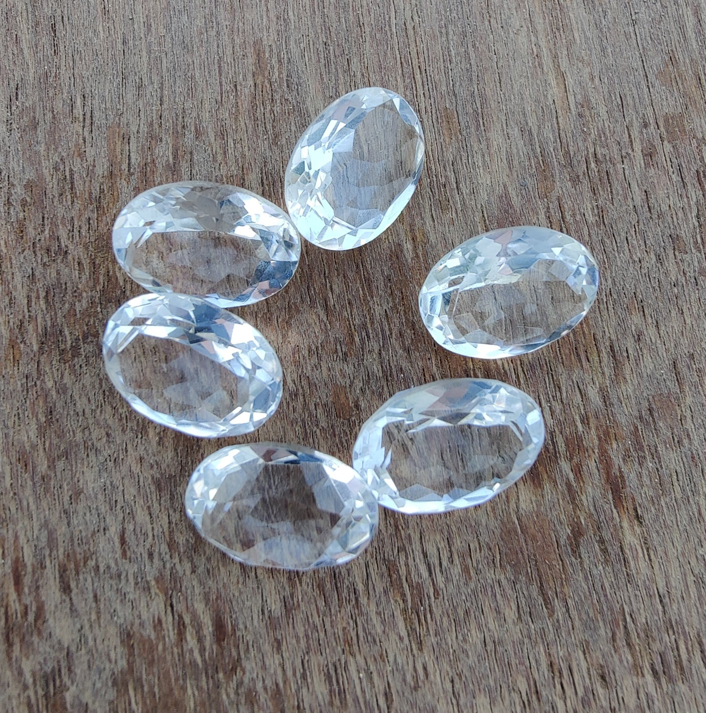AAA+ QUALITY NATURAL CRYSTAL QUARTZ OVAL SHAPE FACETED CUT CALIBRATED GEMSTONES, ALL SIZES AVAILABLE