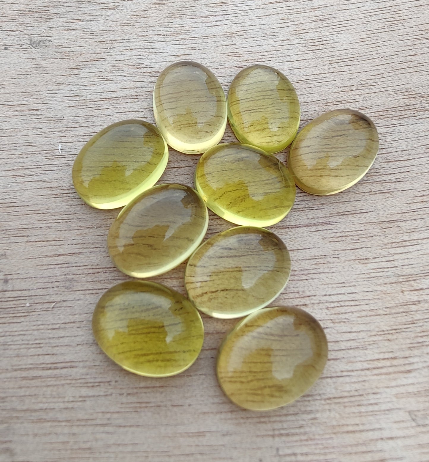NATURAL LEMON QUARTZ CABOCHON OVAL SHAPE FLAT BACK AAA+ QUALITY CALIBRATED GEMSTONES, ALL SIZES AVAILABLE
