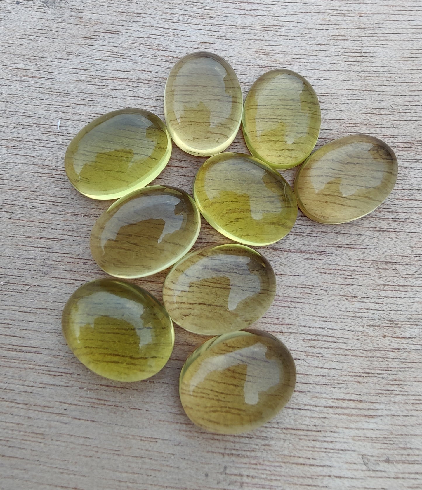 NATURAL LEMON QUARTZ CABOCHON OVAL SHAPE FLAT BACK AAA+ QUALITY CALIBRATED GEMSTONES, ALL SIZES AVAILABLE