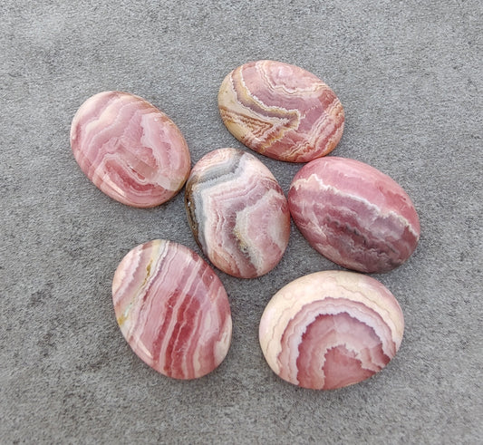 AAA+ QUALITY NATURAL RHODOCHROSITE OVAL SHAPE CABOCHON FLAT BACK CALIBRATED GEMSTONES, CUSTOM SIZES AVAILABLE