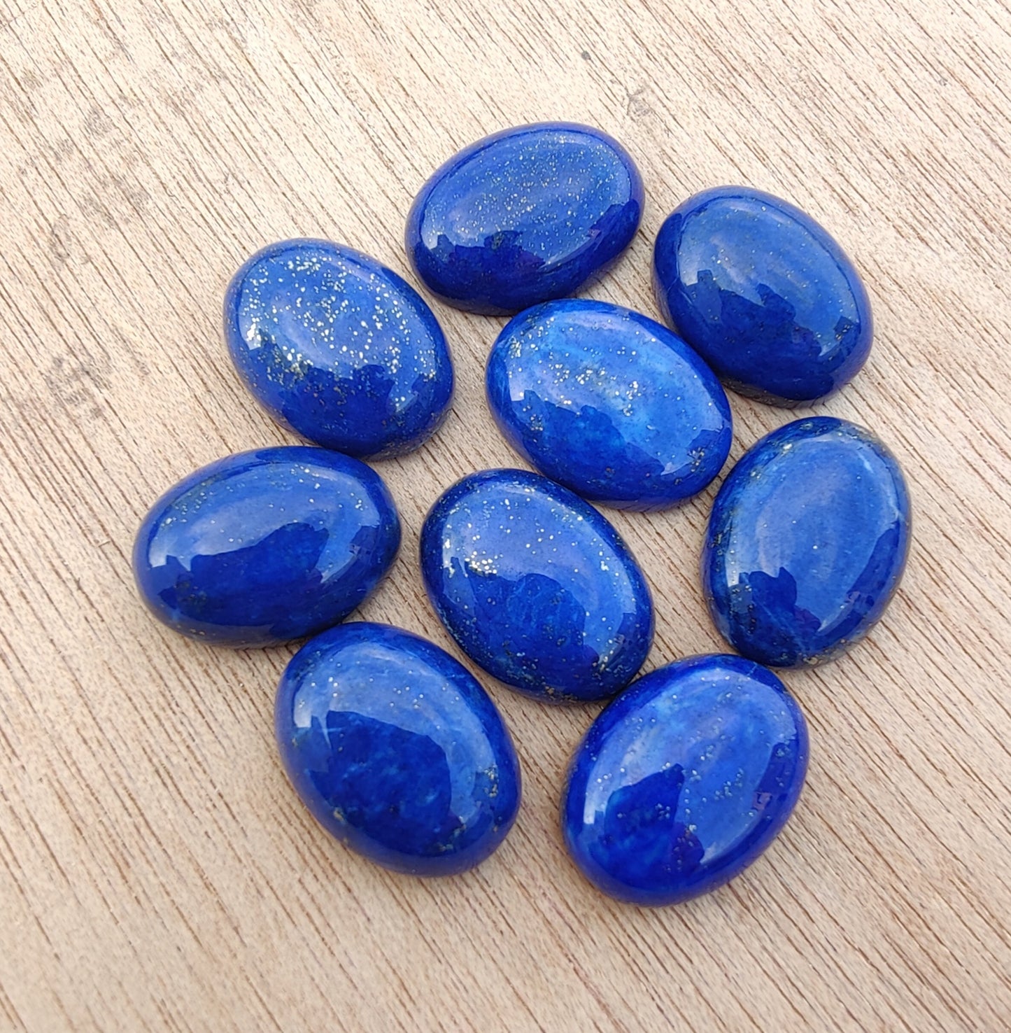 AAA+ QUALITY NATURAL LAPIS LAZULI OVAL SHAPE FLAT BACK CABOCHON CALIBRATED GEMSTONES, ALL SIZES AVAILABLE