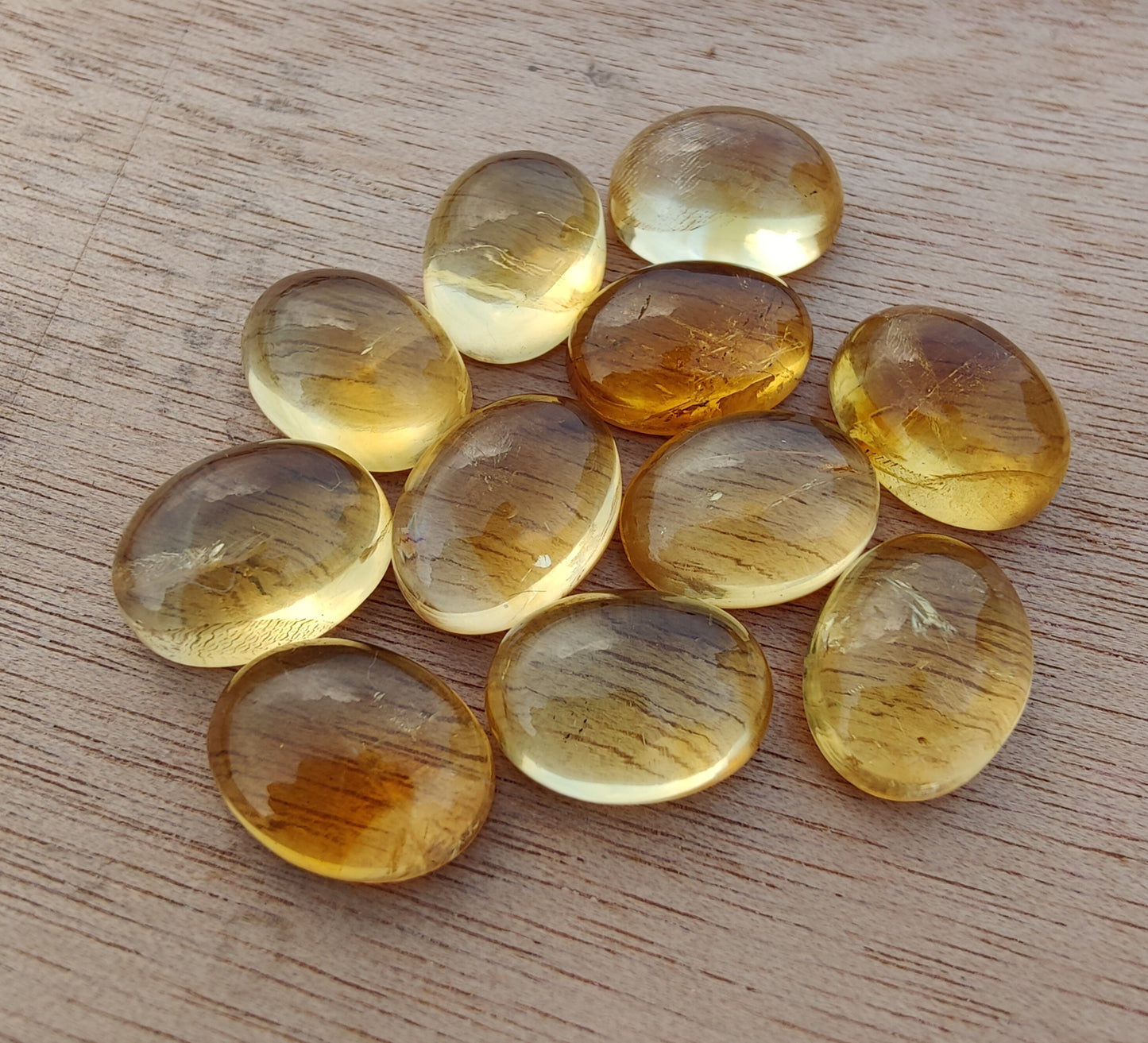 AAA+ QUALITY NATURAL CITRINE CABOCHON OVAL SHAPE CALIBRATED FLAT BACK GEMSTONES, ALL SIZES AVAILABLE