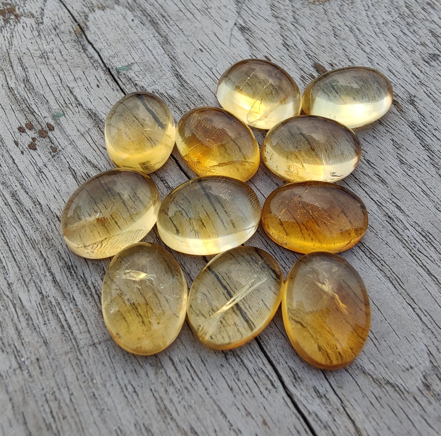 AAA+ QUALITY NATURAL CITRINE CABOCHON OVAL SHAPE CALIBRATED FLAT BACK GEMSTONES, ALL SIZES AVAILABLE