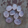 AAA+ QUALITY NATURAL ROSE QUARTZ OVAL SHAPE CABOCHON FLAT BACK CALIBRATED GEMSTONES, ALL SIZES AVAILABLE
