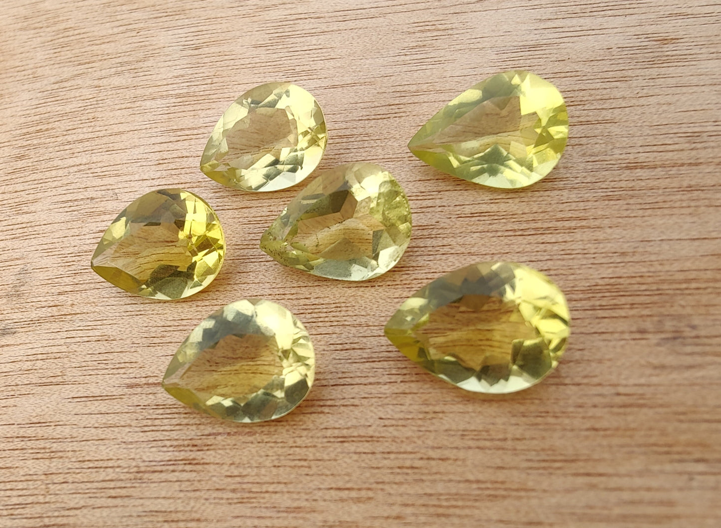 NATURAL LEMON QUARTZ TEAR DROP SHAPE FACETED CUT CALIBRATED PEAR SHAPE GEMSTONES, ALL SIZES AVAILABLE