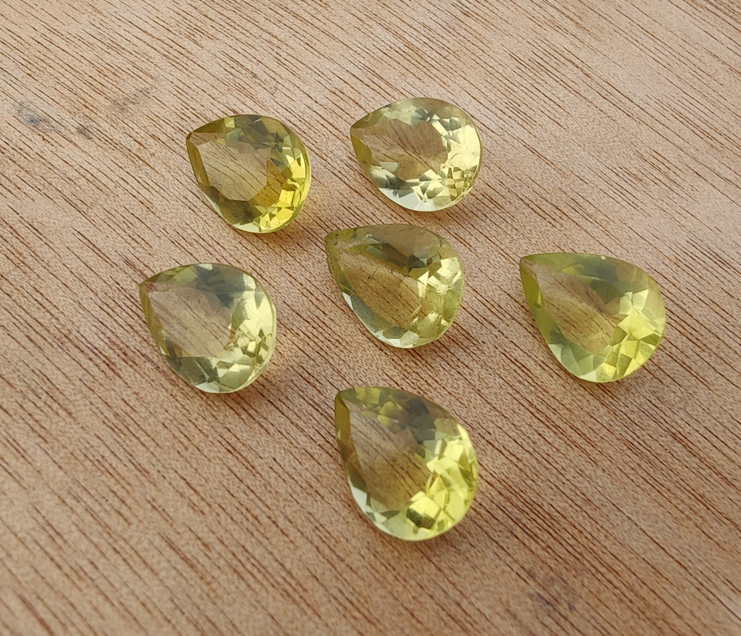 NATURAL LEMON QUARTZ TEAR DROP SHAPE FACETED CUT CALIBRATED PEAR SHAPE GEMSTONES, ALL SIZES AVAILABLE