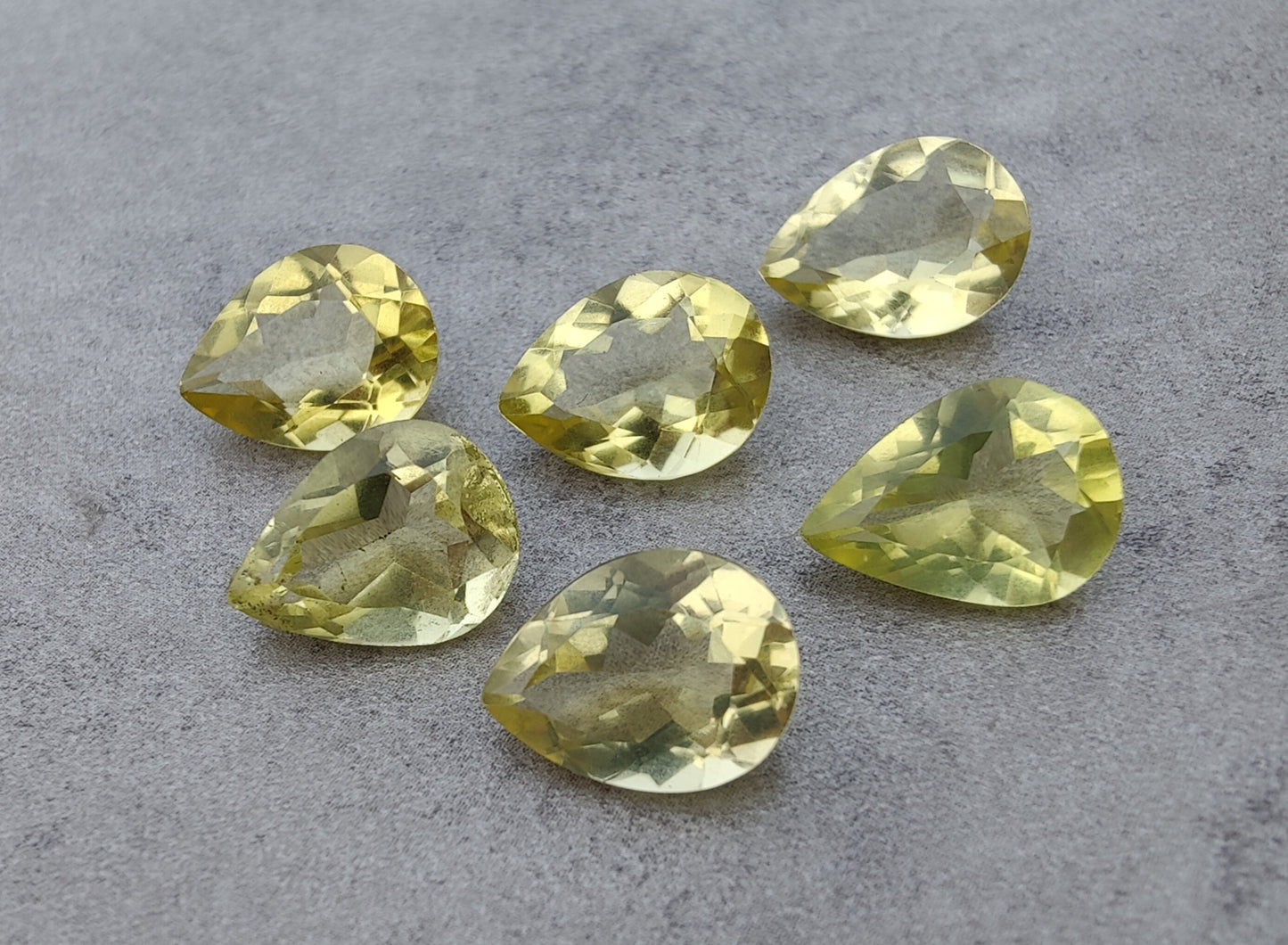 NATURAL LEMON QUARTZ TEAR DROP SHAPE FACETED CUT CALIBRATED PEAR SHAPE GEMSTONES, ALL SIZES AVAILABLE